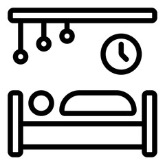 Hostal Icon in Line Style