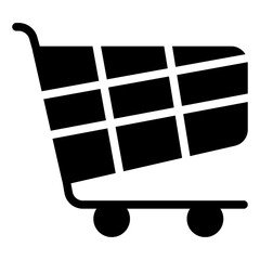 Trolley Icon in Solid Style