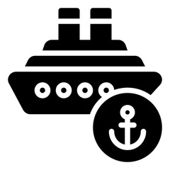 Anchor Icon in Solid Style