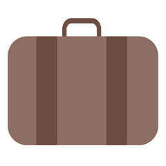 Suitcase Icon in Flat Style