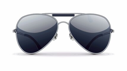 Classic aviator sunglasses with dark tinted lenses.