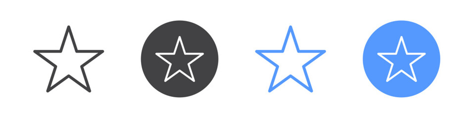 Add to favourite icon Logo symbol outline set