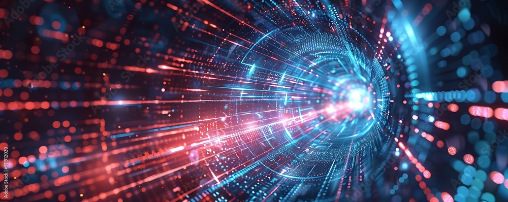 Poster digital archives and neural networks background