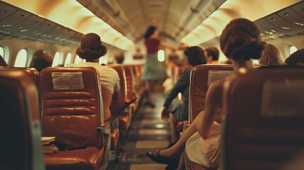 In-flight experience with passengers and crew.