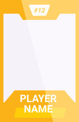 Yellow panel interface element showing player name for video game stream design