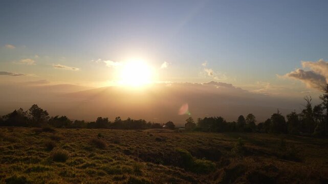 A Beautiful Sunset in Kula, Maui, Hawaii