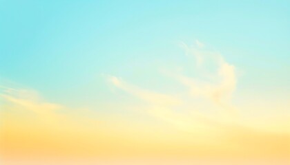 Naklejka premium Smooth gradient from lemon yellow to soft sky blue