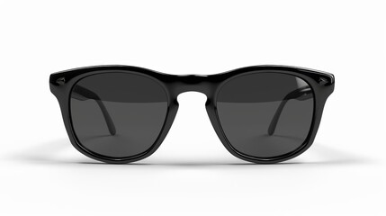 Black sunglasses on a white background simple composition
