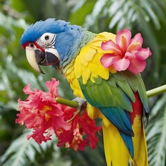 Obraz premium blue and yellow macaw