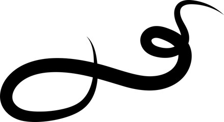 Line doodle design elements, curve, swirl