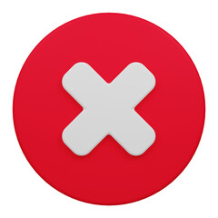 Obraz premium delete 3d icon isolated on the transparent background