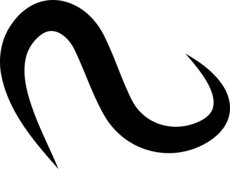 Line doodle design elements, curve, swirl