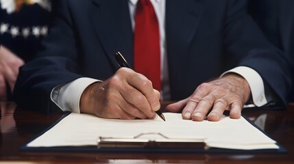 Policymakers signing bailout and stimulus legislation