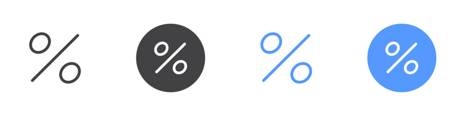 Discount icon Simple thin line stroke vector