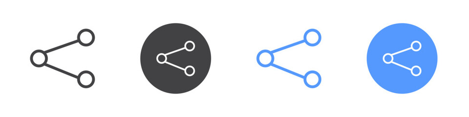 Share icon Simple thin line stroke vector