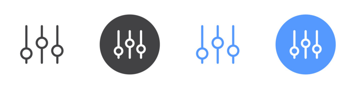 Settings icon Simple thin line stroke vector