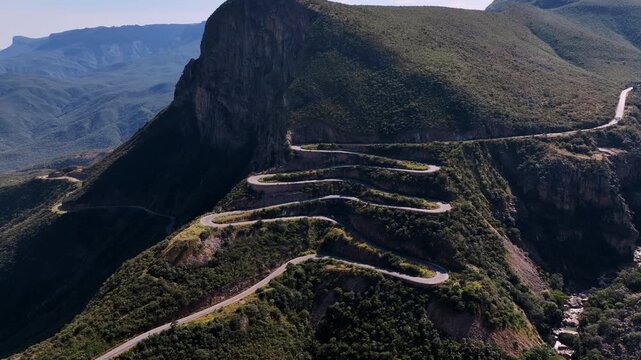 The Famous Serra Da Leba Serpentine In Angola, Aerial View