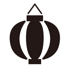 シンプルな和風の提灯のアイコンイラスト