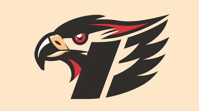 Bold stylized hawk logo with fierce expression