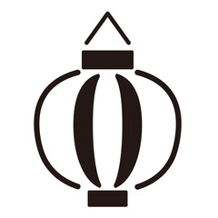 シンプルな和風の提灯のアイコンイラスト