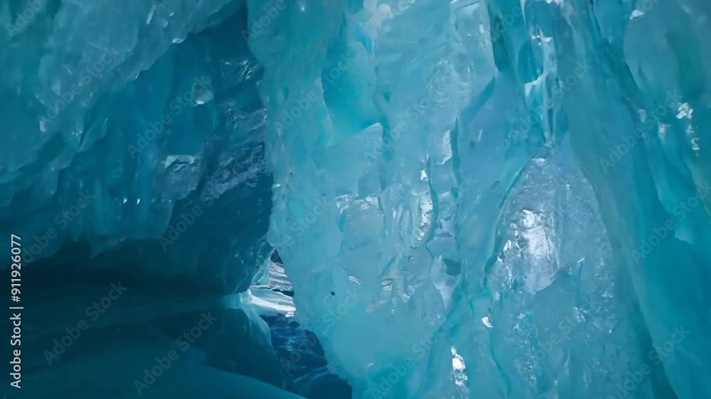 Poster exploring an ice cave generative ai