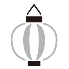 シンプルな和風の提灯のアイコンイラスト