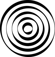 Concentric circles. Round line pattern
