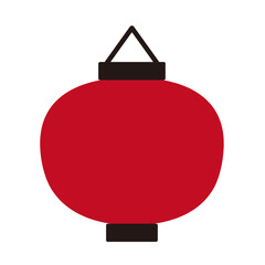 シンプルな和風の提灯のアイコンイラスト