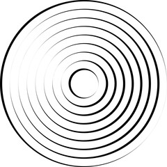 Concentric circles. Round line pattern