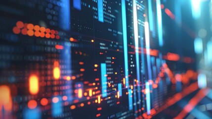 Fototapeta premium Digital Data Visualization: Technology, Information, Analysis, Big Data