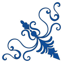 Blue vintage lines, Thai patterns, abstract elements for decorating cards.