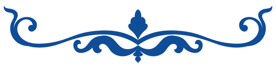 Blue vintage lines, Thai patterns, abstract elements for decorating cards.