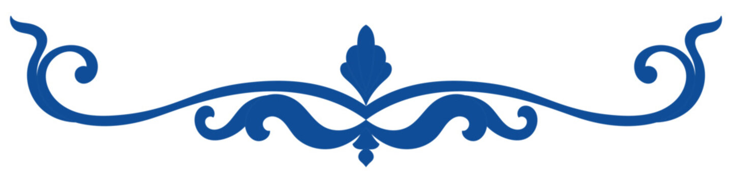 Blue vintage lines, Thai patterns, abstract elements for decorating cards.