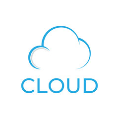 cloud computing logo design concept idea
