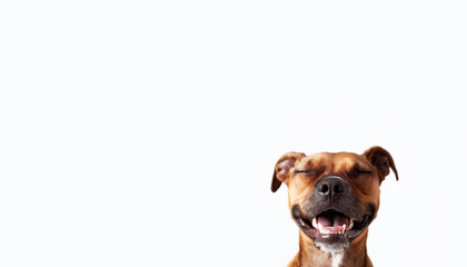 Obraz premium Portrait of a happy dog smiling