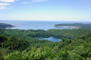 男鹿半島　二ノ目潟　戸賀湾