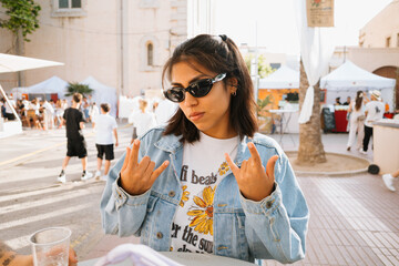 Cool Moment At Outdoor Market