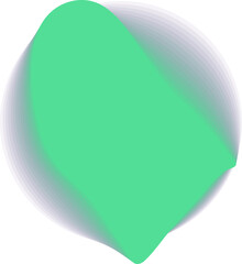 Circle liquid shape in gradient transparent vibrant color, icon, logo, frame