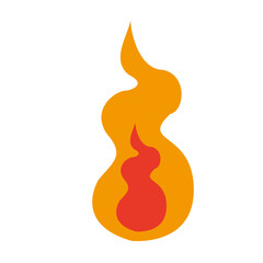シンプルな炎のアイコンイラスト