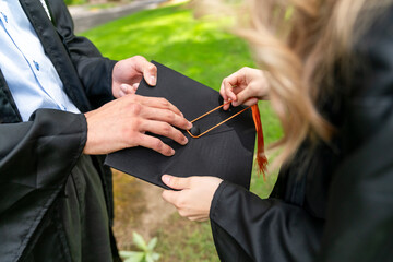 Graduation cap and gown 
