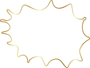 Golden speech bubble luxury icon, dialogue, text, chat