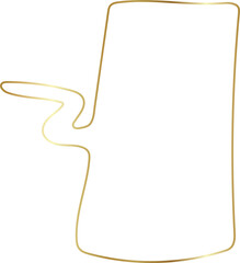 Golden speech bubble luxury icon, dialogue, text, chat