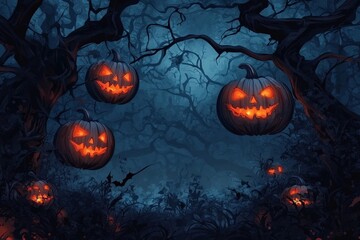 halloween night pumpkin