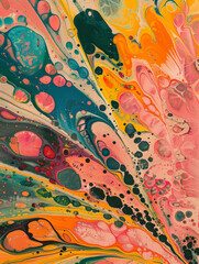 colourful water marbling hydro dip texture pattern