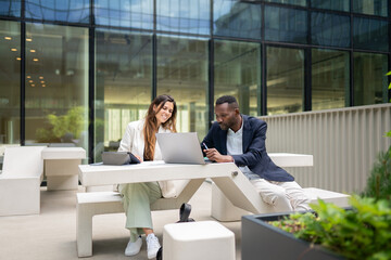 Business Partners Working Together At The Table 