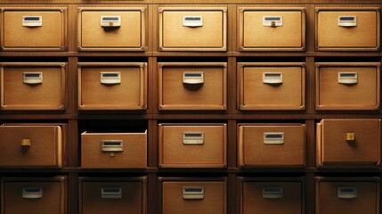 Fototapeta premium Vintage Wooden Drawers Cabinet