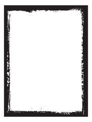 Vector monochrome illustration of irregular frame with missed edges.