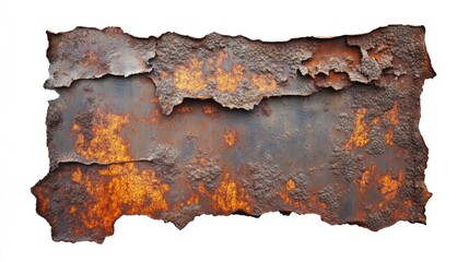 Naklejka premium Rusty Metal Texture with Flakes and Cracks