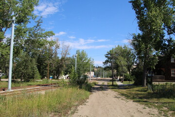 country lane in the countryside