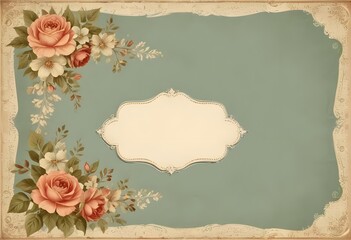 Vintage Floral Invitation Card Design